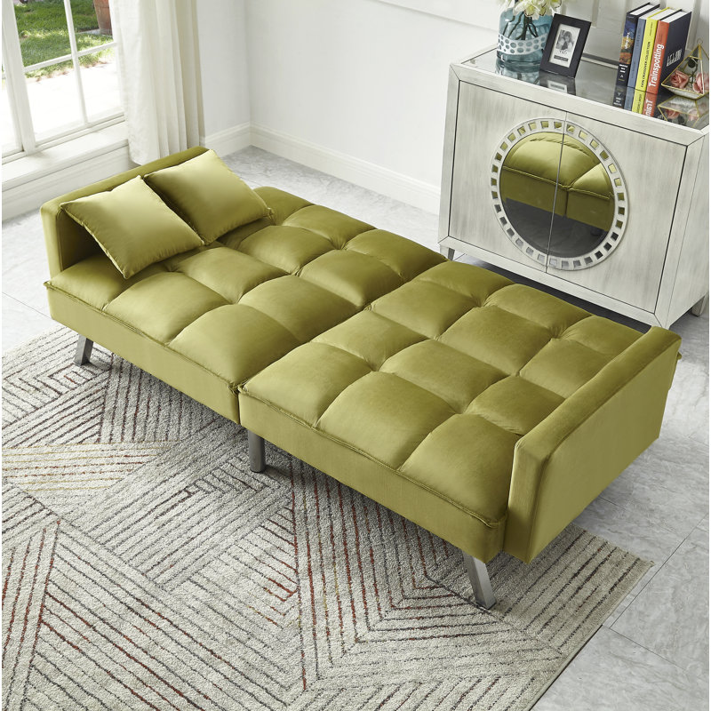 Orren Ellis Syliva 80" Square Arm Sleeper Sofa Bed & Reviews Wayfair